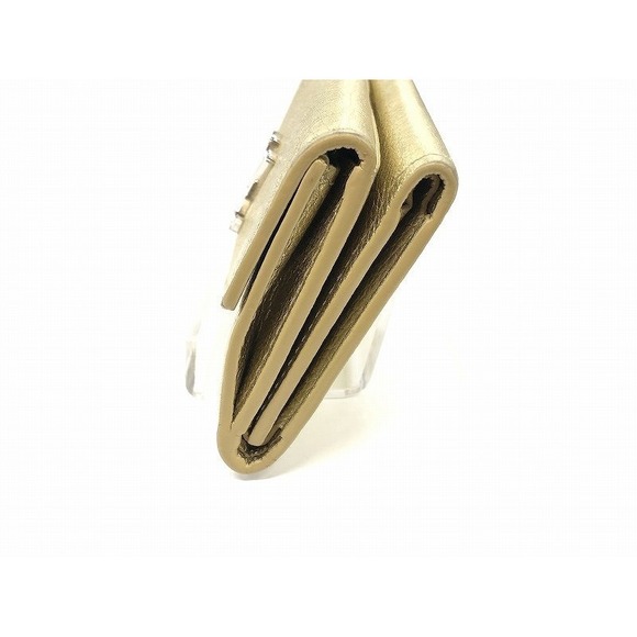 Louis Vuitton Portefeuille Wallet Lock Bifold Compact Gold - Picture 3 of 10